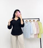شومیز پرنسسی کمردار - تصویر 3