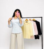 شومیز پرنسسی کمردار - تصویر 2